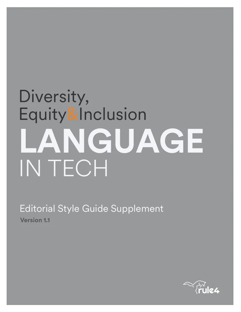 Diversity, Equity and Inclusion Language in Tech Guide