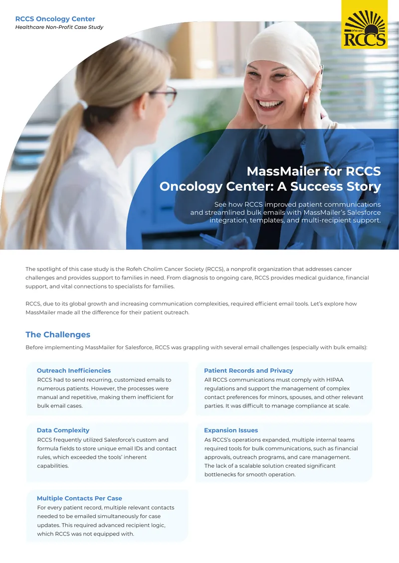 Rofeh Cholim Cancer Society Email Communication Case Study