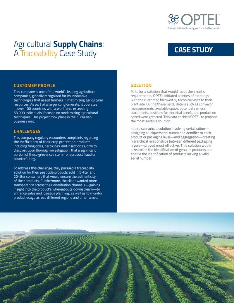 Agricultural Supply Chains Traceability Case Study