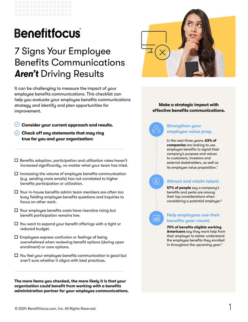 Checklist for Evaluating Employee Benefits Communications