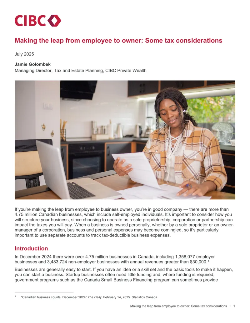 Tax Considerations for New Business Owners