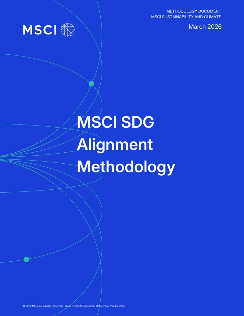 MSCI SDG Alignment Methodology Document