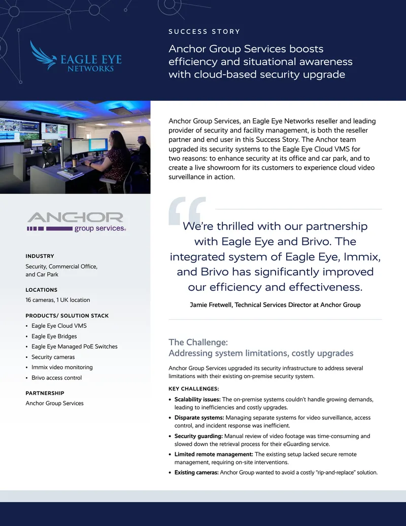 Cloud-Based Security System Upgrade Case Study