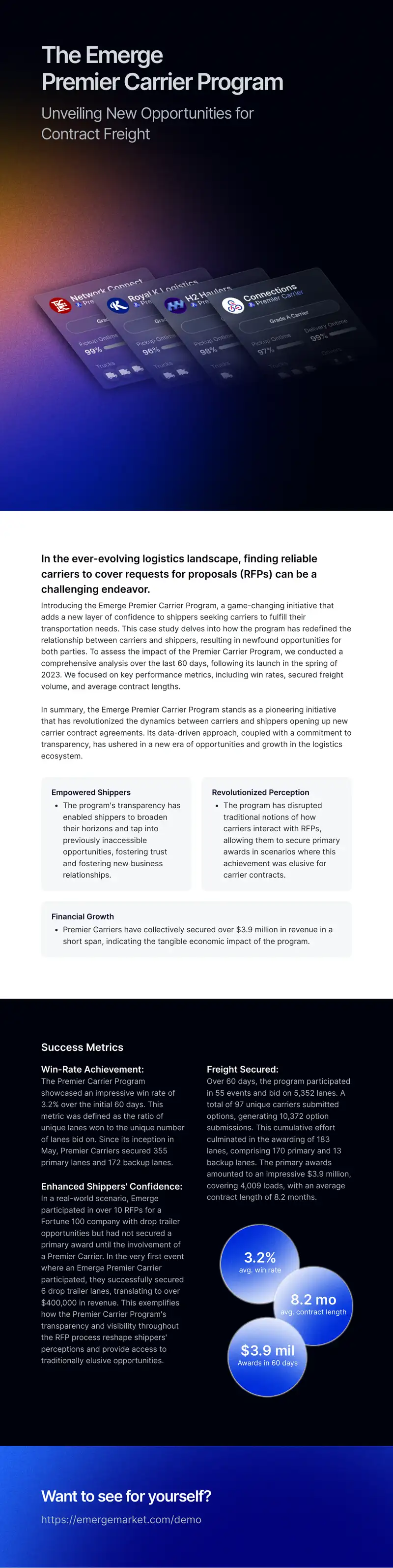 Emerge Premier Carrier Program Case Study