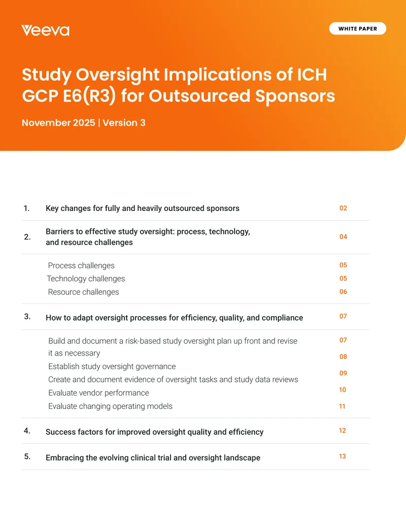 Study Oversight Implications of ICH GCP E6(R3) for Outsourced Sponsors