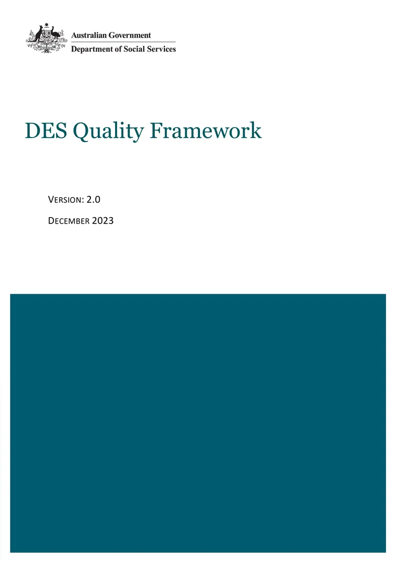 DES Quality Framework Version 2.0
