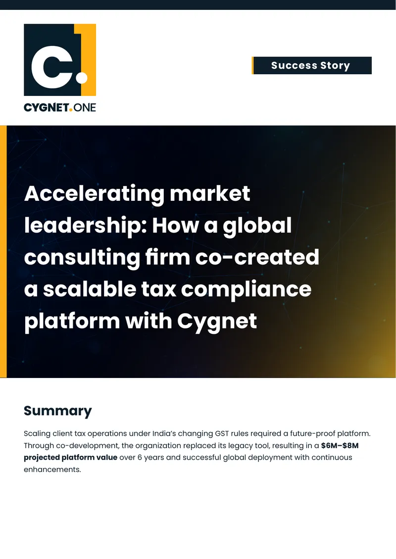 Global Consulting Firm's Tax Compliance Platform Development