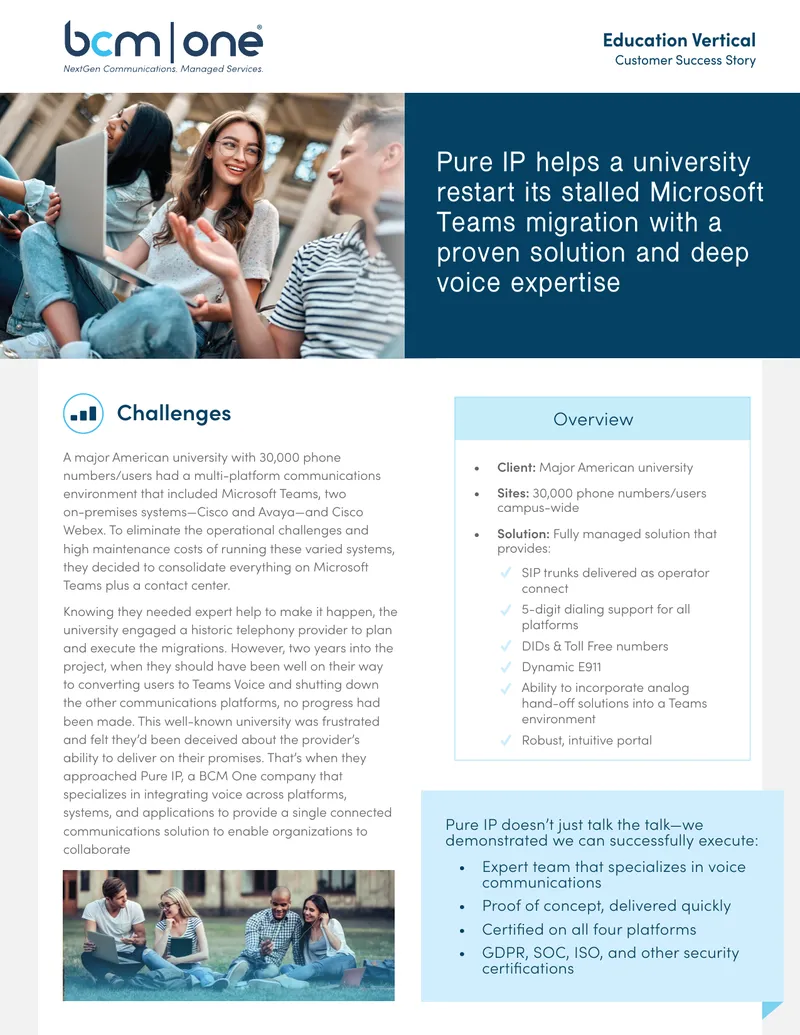 University Microsoft Teams Migration Case Study