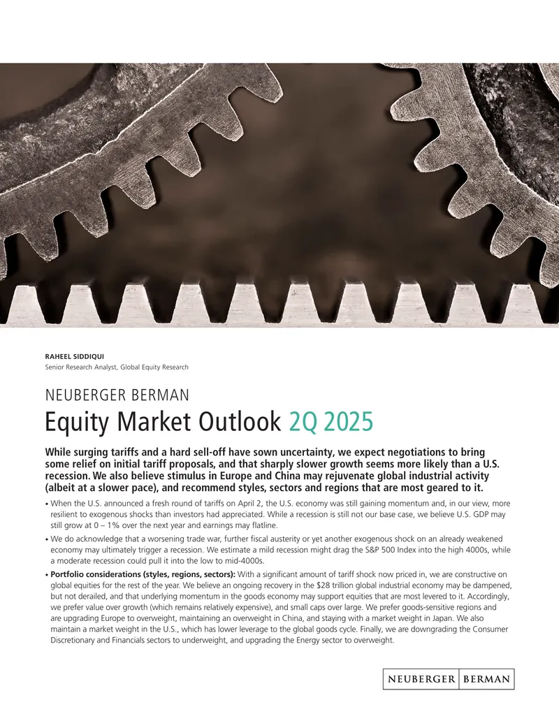 Equity Market Outlook for 2Q 2025