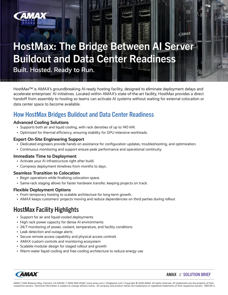 HostMax AI-Ready Hosting Facility Overview