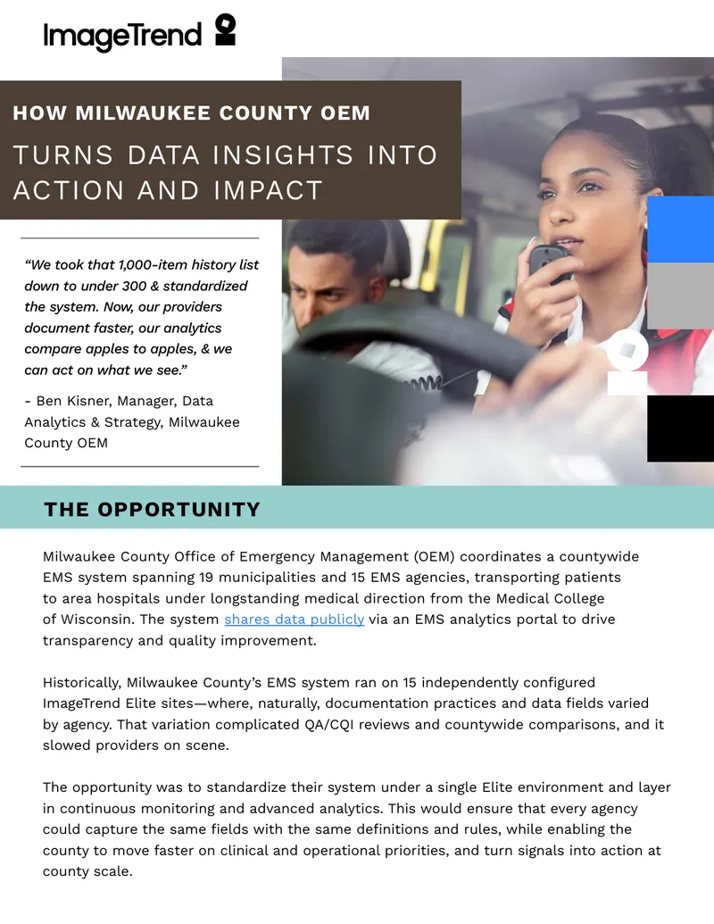 Milwaukee County OEM Data Insights Implementation