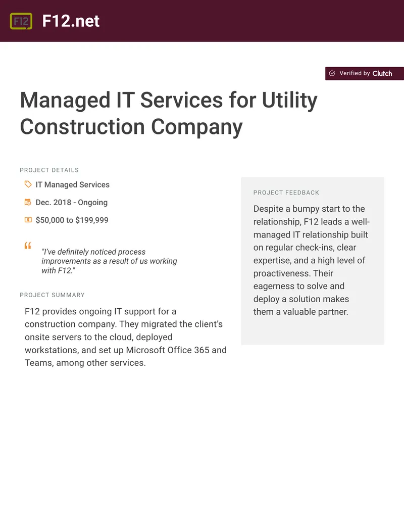 Managed IT Services Engagement for Construction Company