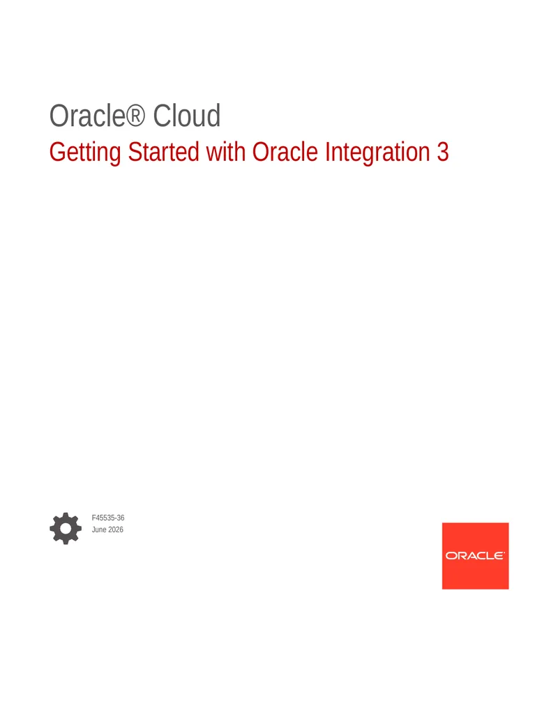 Getting Started with Oracle Integration 3 Guide