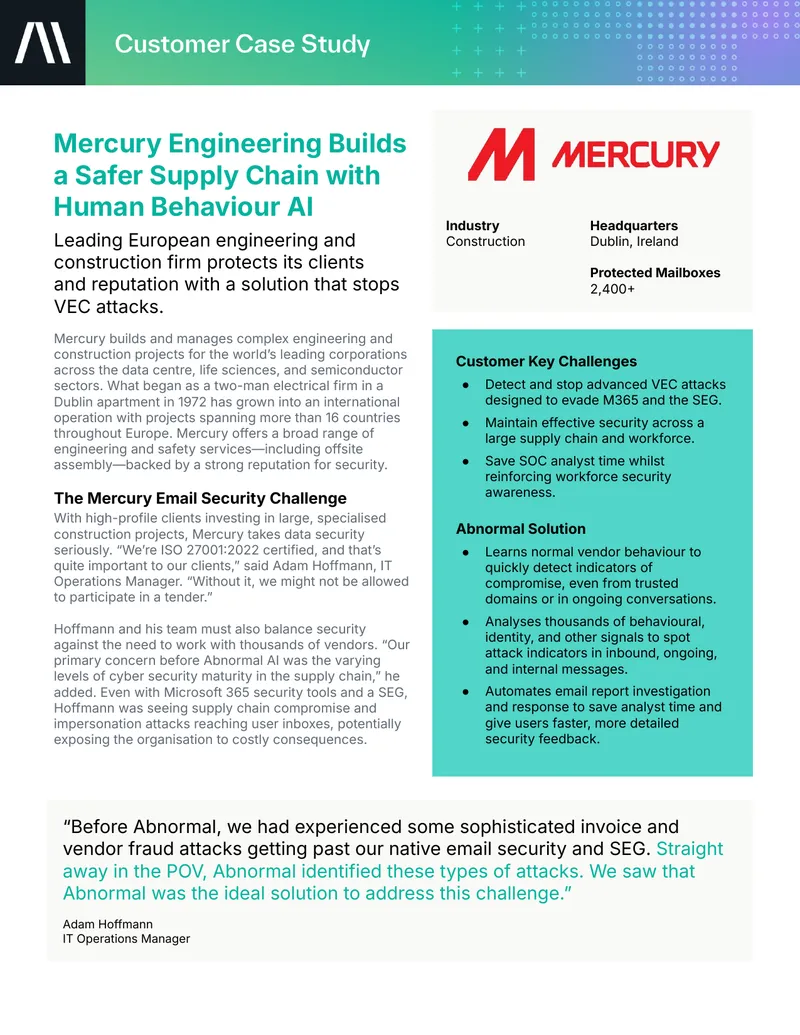 Mercury Engineering Supply Chain Security Case Study