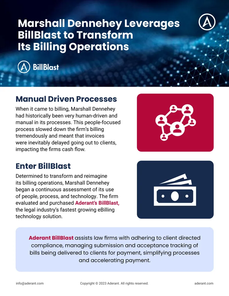 Marshall Dennehey Billing Operations Transformation Case Study