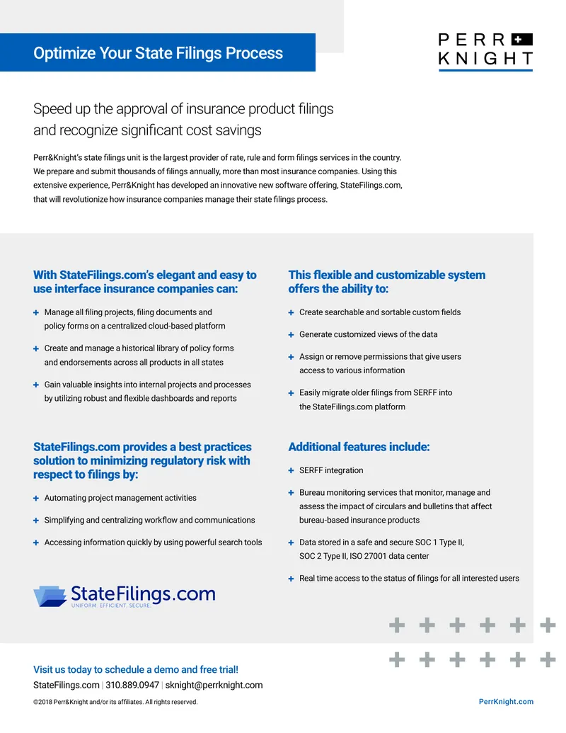 State Filings Process Optimization Software