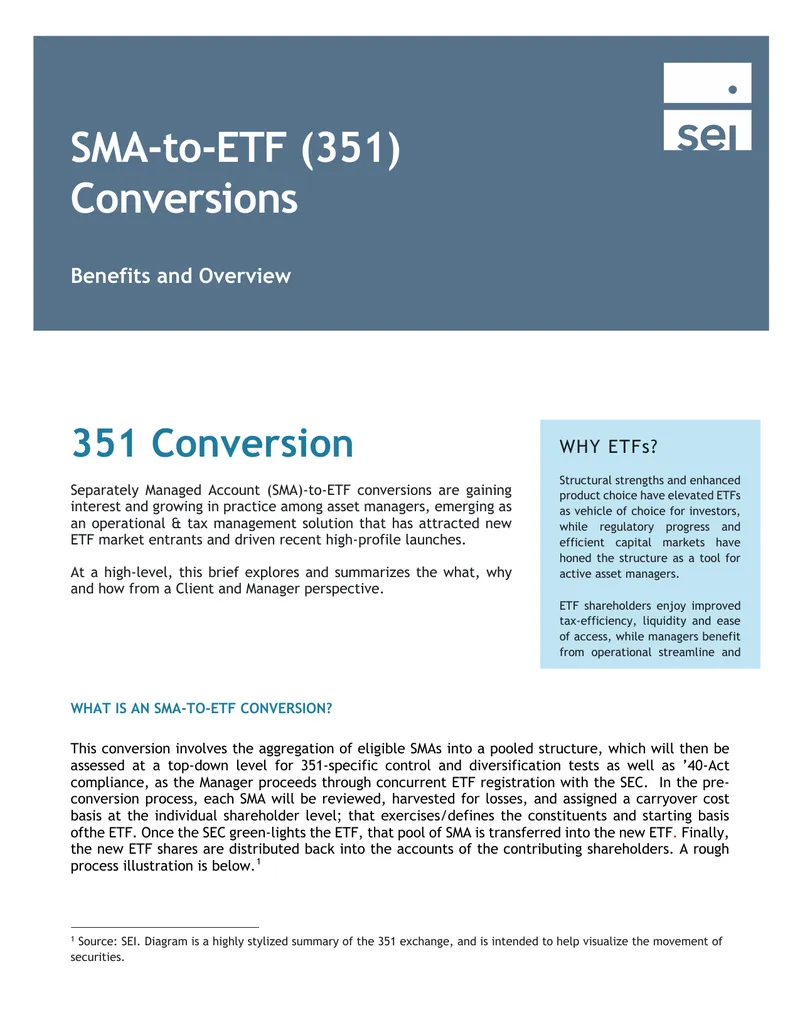 SMA-to-ETF Conversion Process Overview