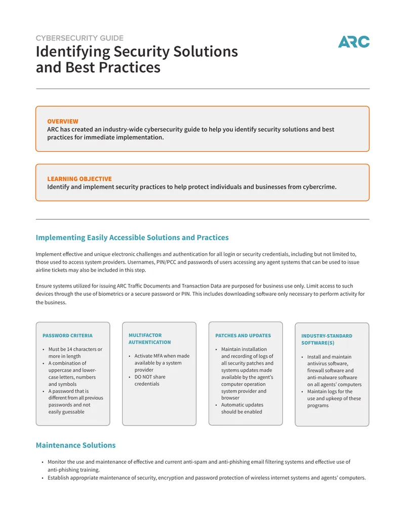 Cybersecurity Guide for Identifying Security Solutions