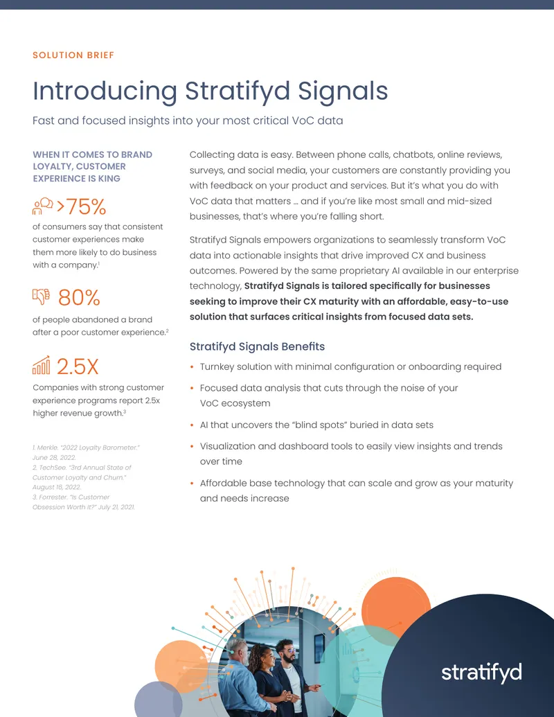 Stratifyd Signals Solution Brief