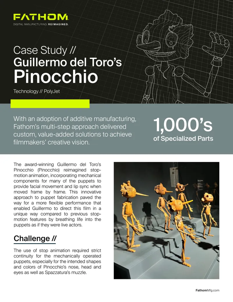 Additive Manufacturing Solutions for Pinocchio Film