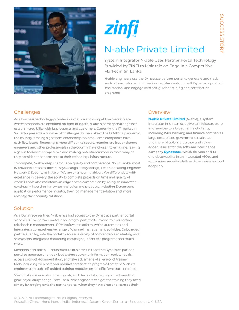N-able Success Story Utilizing Dynatrace Partner Portal