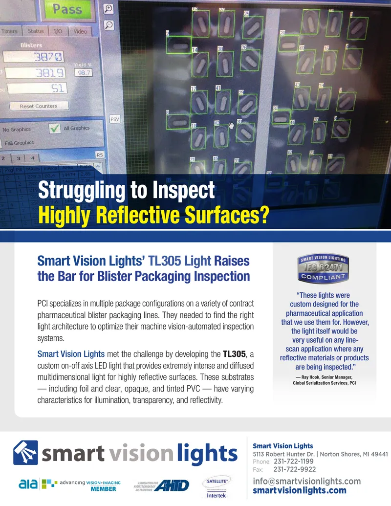 TL305 Light for Blister Packaging Inspection