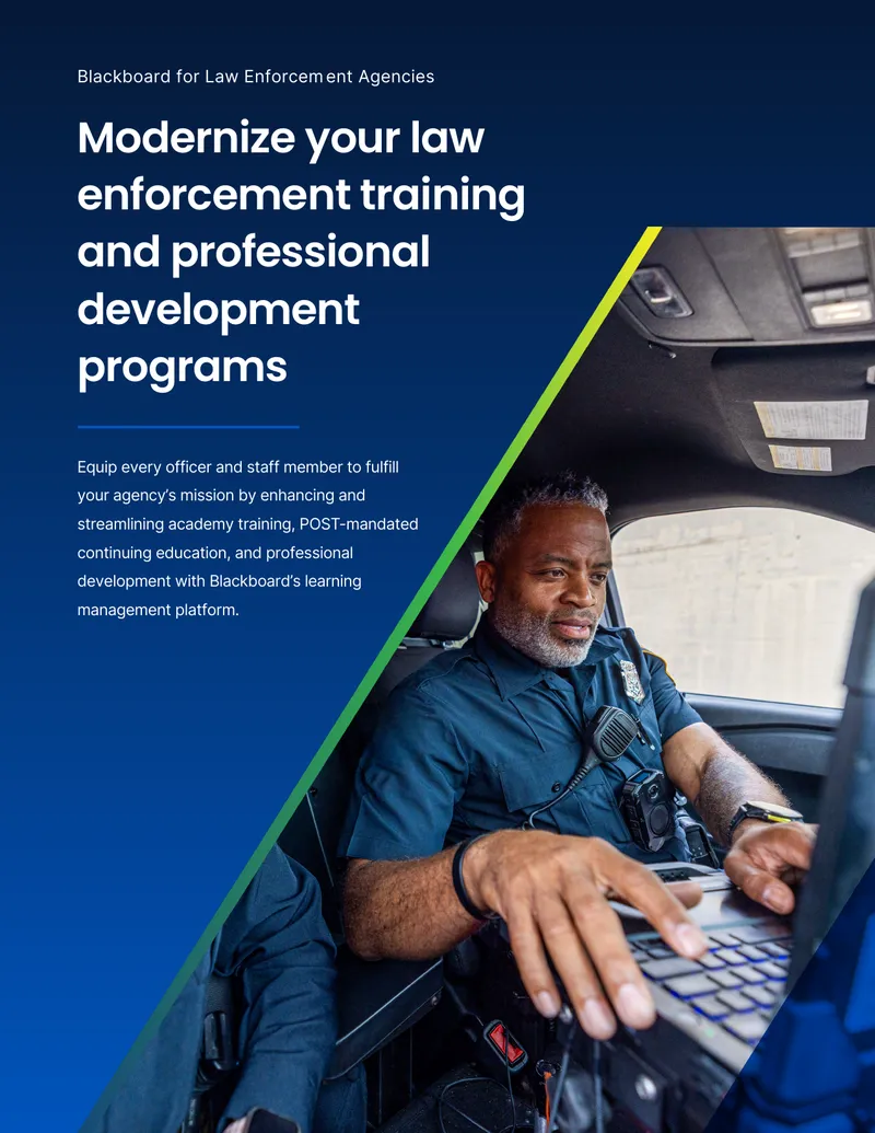 Blackboard Learning Management System for Law Enforcement