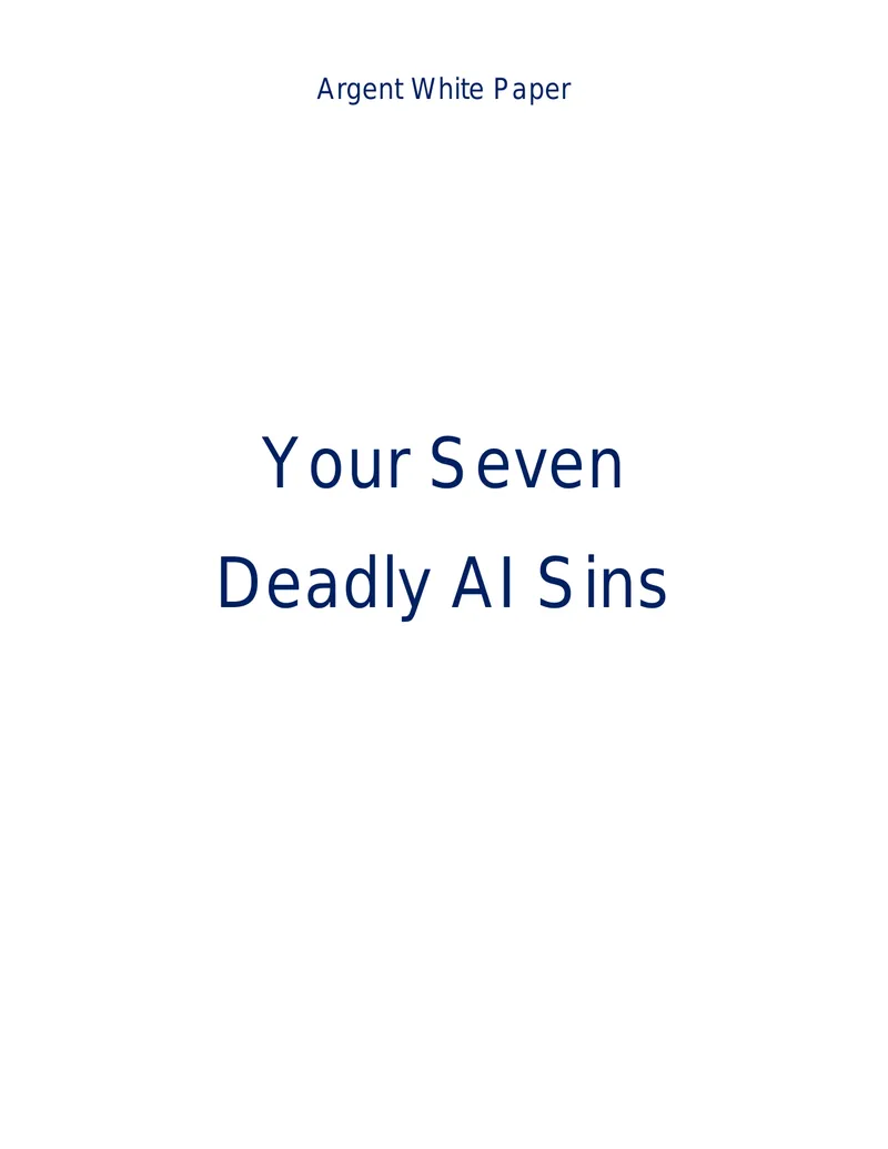Seven Deadly Sins of AI Workflows