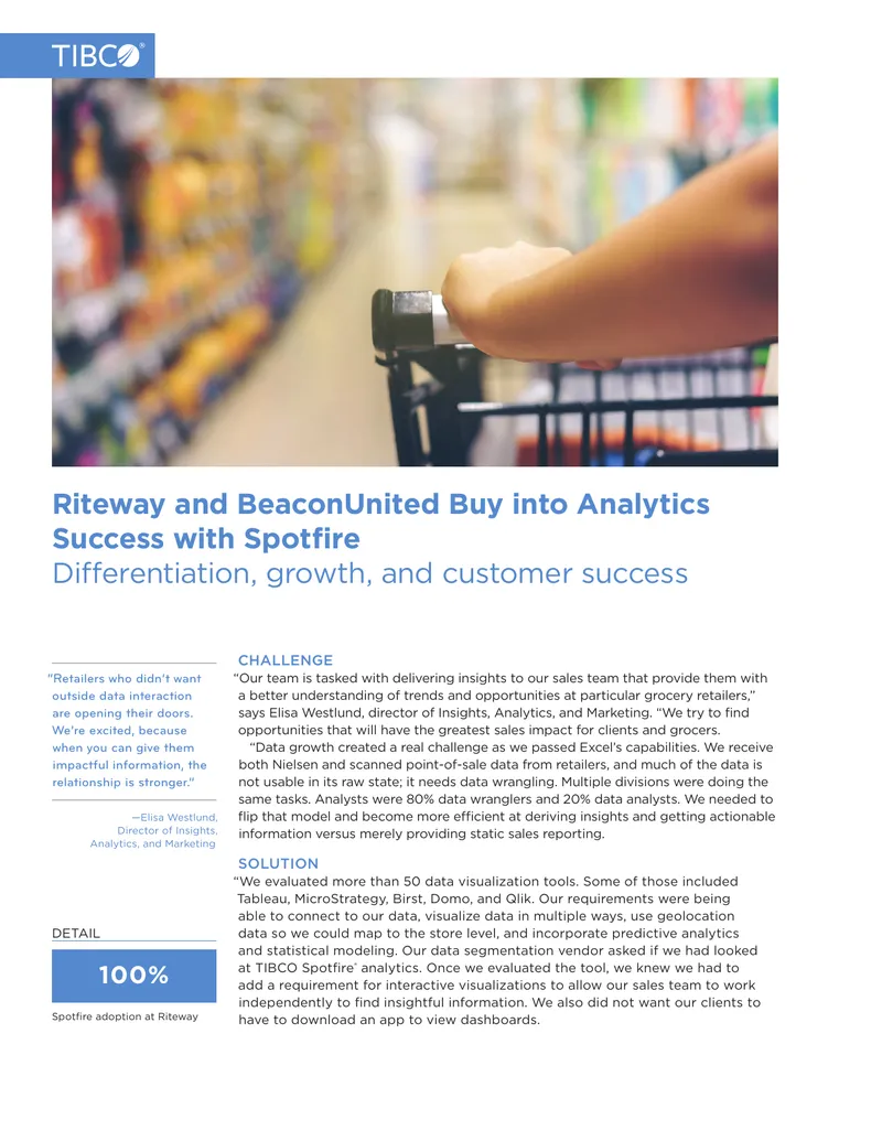 Riteway and BeaconUnited Analytics Success with Spotfire