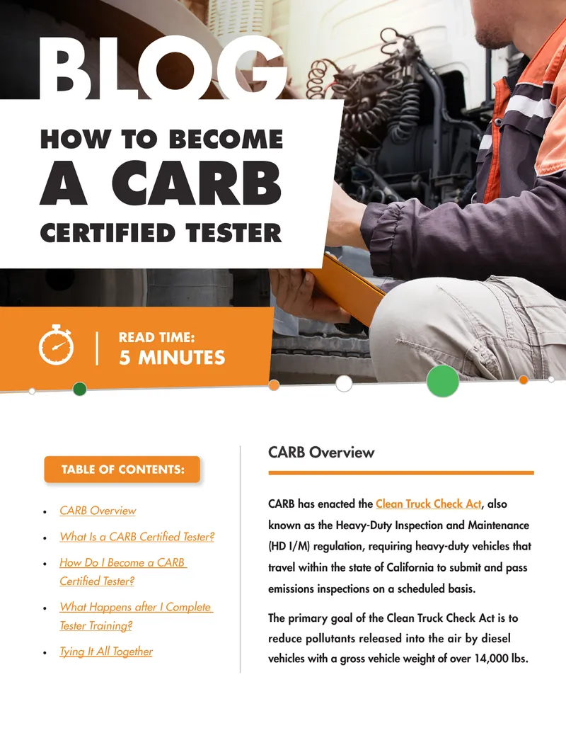 Guide to Becoming a CARB Certified Tester