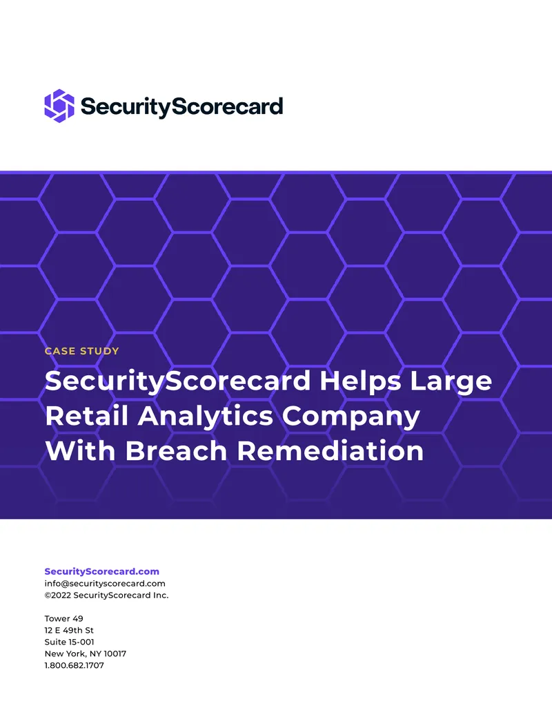 SecurityScorecard Case Study on Breach Remediation