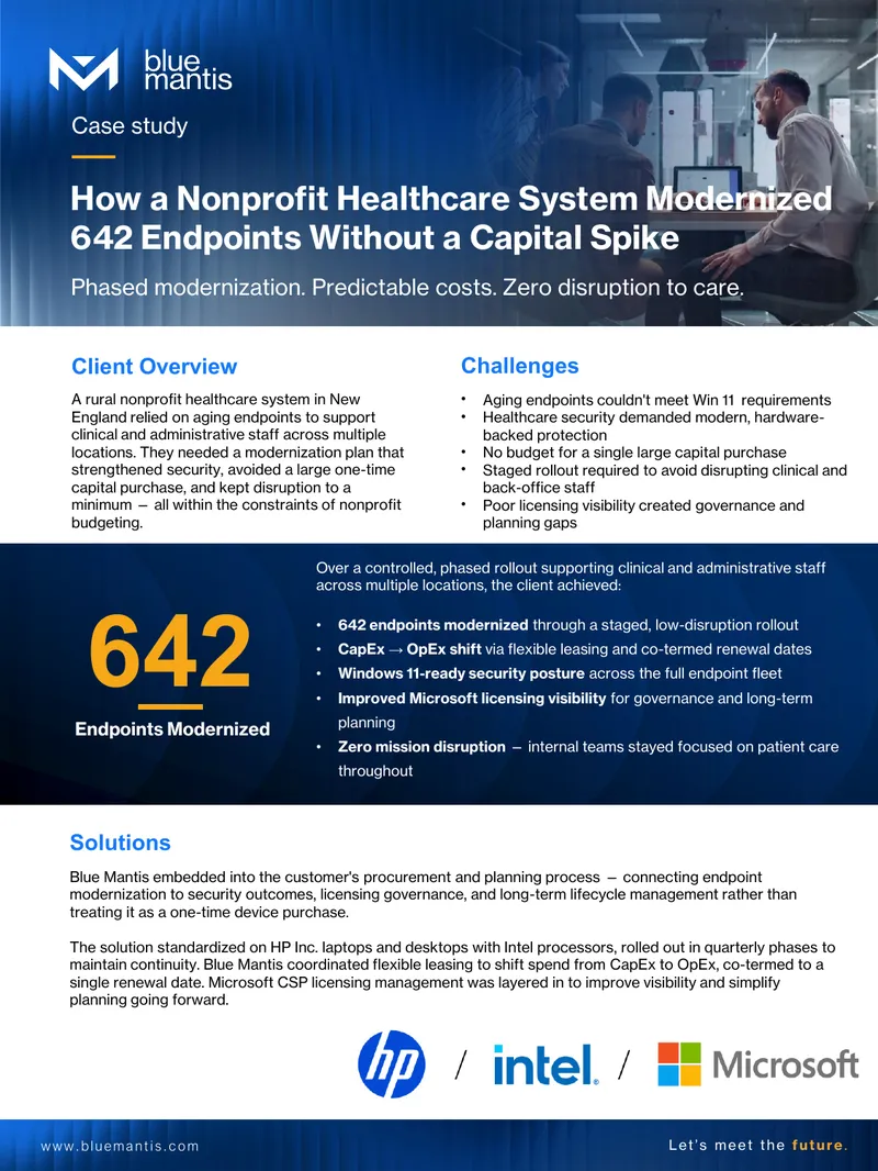 Nonprofit Healthcare System Endpoint Modernization Case Study