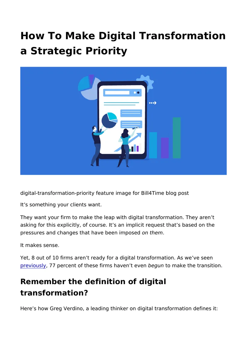 Making Digital Transformation a Strategic Priority