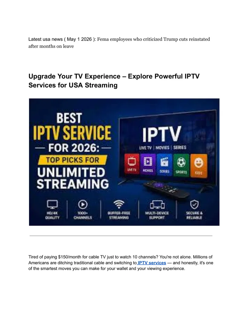 Guide to Choosing IPTV Service Providers in the USA
