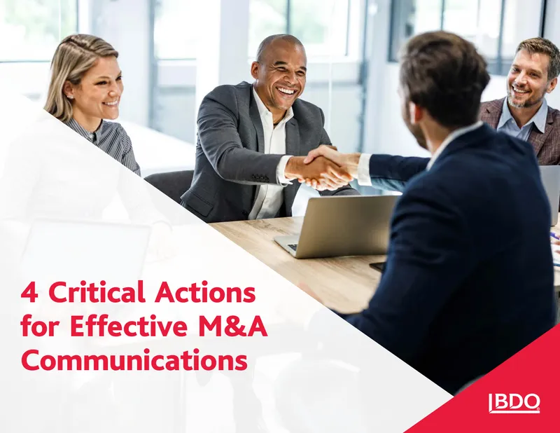 Critical Actions for Effective M&A Communications