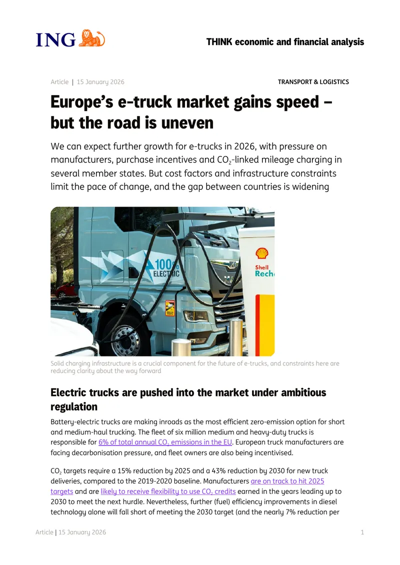 Growth and Challenges in Europe's E-Truck Market