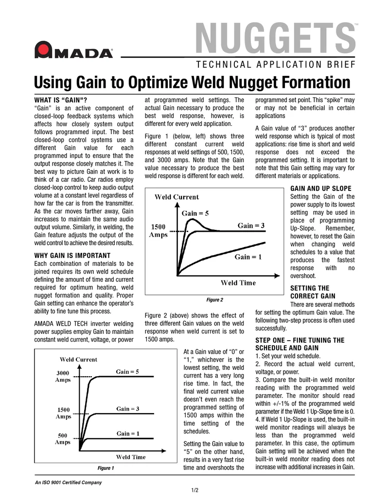 Gain Settings in Inverter Welding Applications