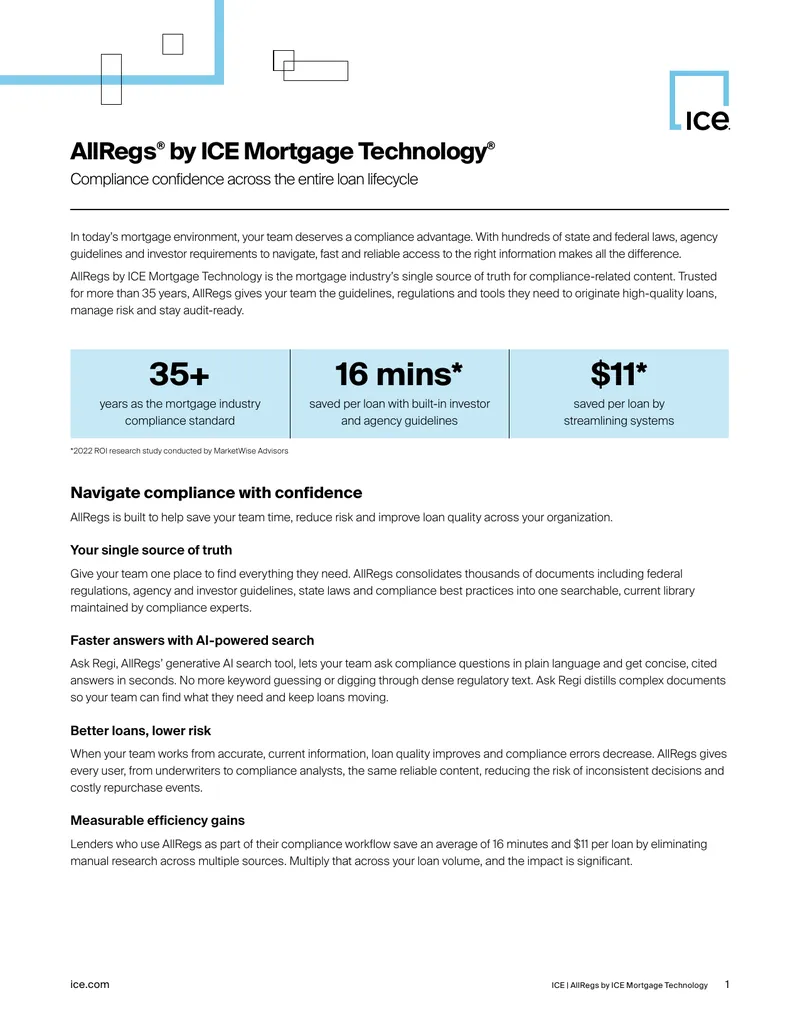AllRegs Compliance Solutions for Mortgage Industry
