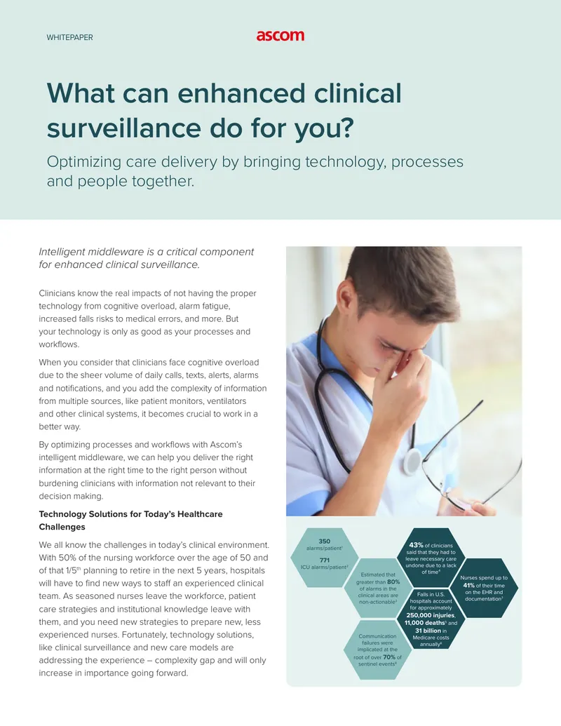Enhanced Clinical Surveillance and Alarm Management