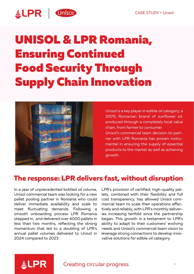 Unisol and LPR Romania Partnership Case Study