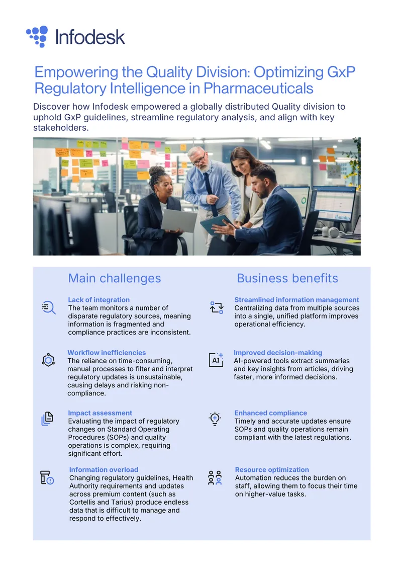 Optimizing GxP Regulatory Intelligence in Pharmaceuticals