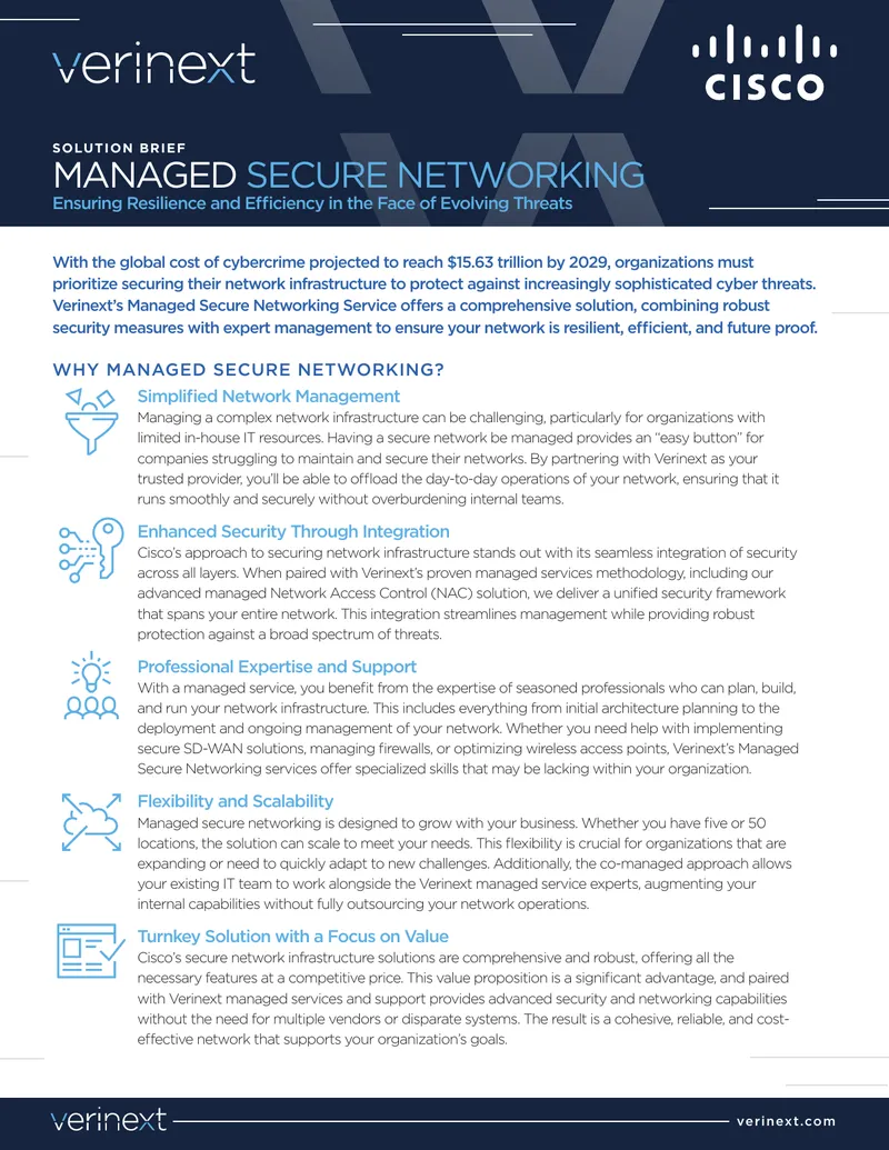 Managed Secure Networking Solution Brief