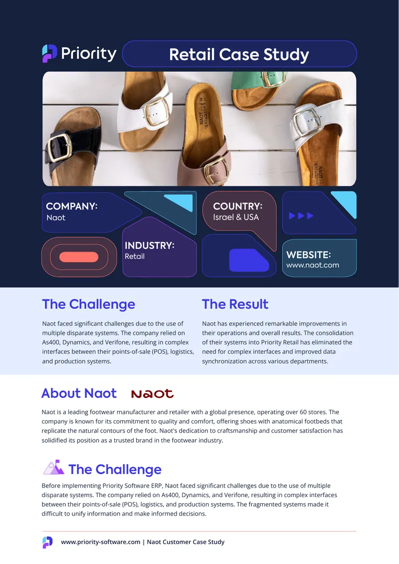 Naot Footwear Retail Operations Case Study preview page 1