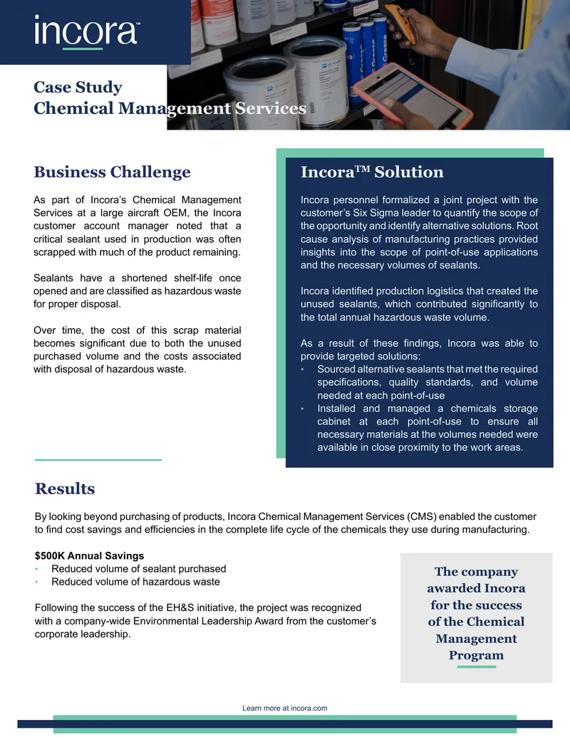 Chemical Management Services Case Study