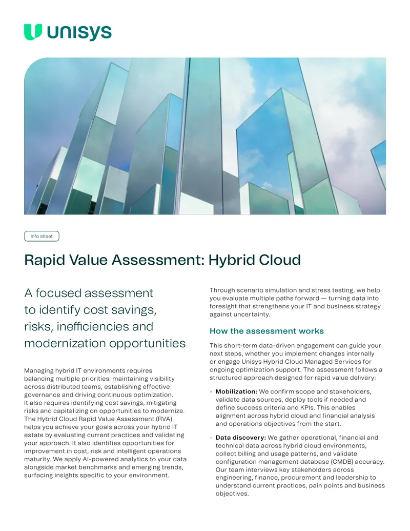 Hybrid Cloud Rapid Value Assessment Framework