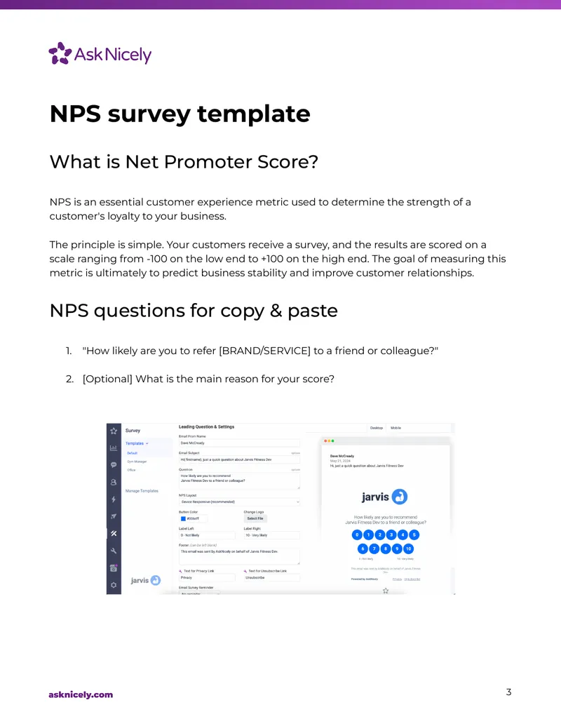 Net Promoter Score Survey Template