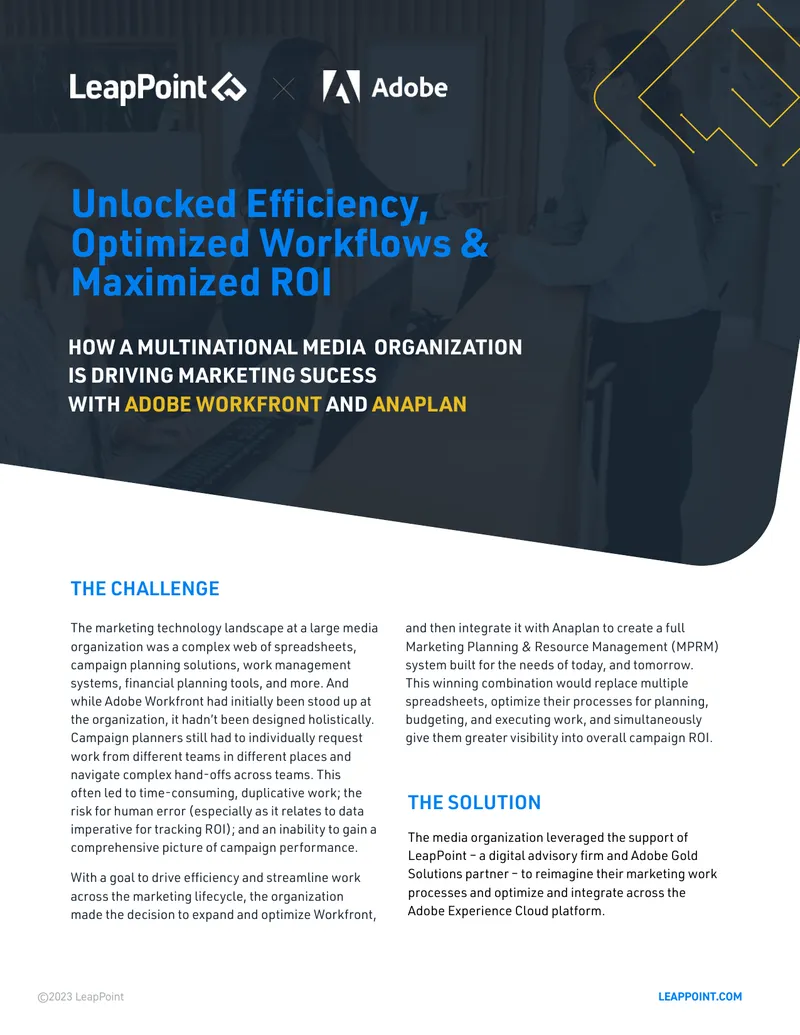 Optimizing Marketing Workflows with Adobe Workfront and Anaplan