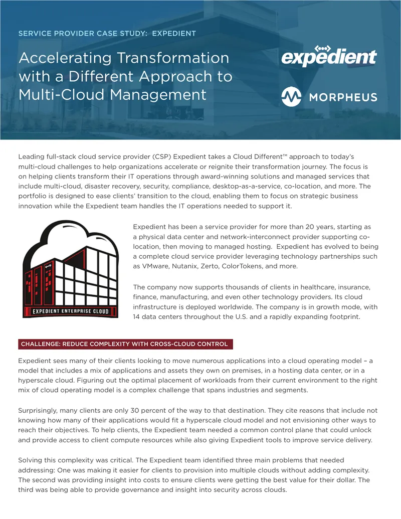 Expedient Service Provider Case Study