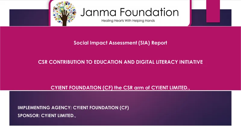 Social Impact Assessment Report on Education and Digital Literacy