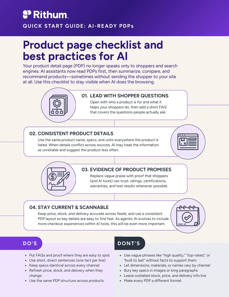AI-Ready Product Detail Page Best Practices